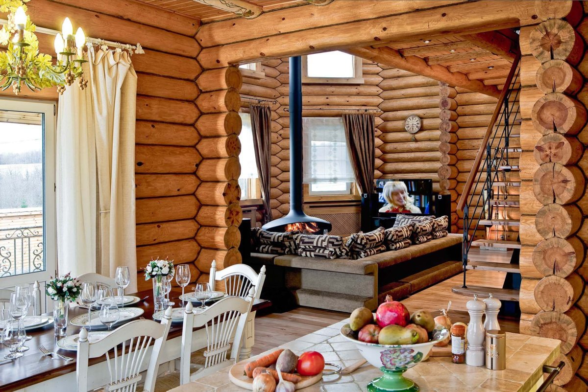 Дома из бревна в русском стиле