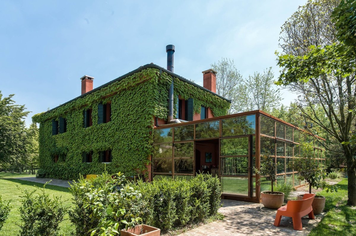 Зеленый фасад дома