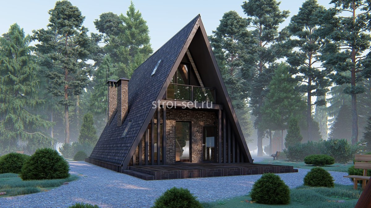 Треугольный дом планировка