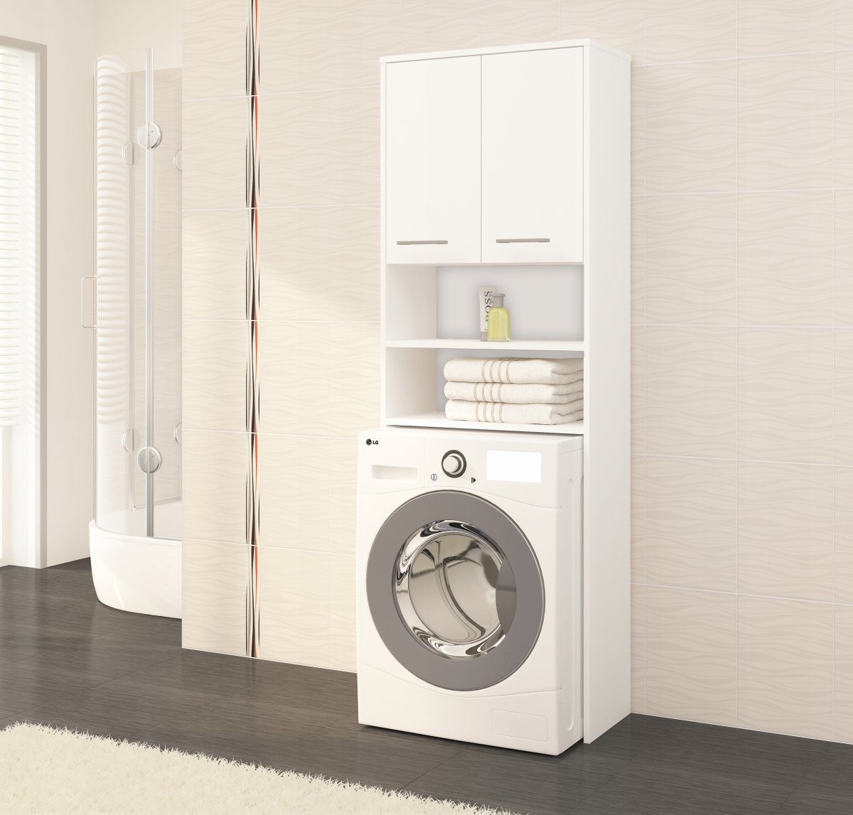 Шкаф для стиральной машины с дверцами